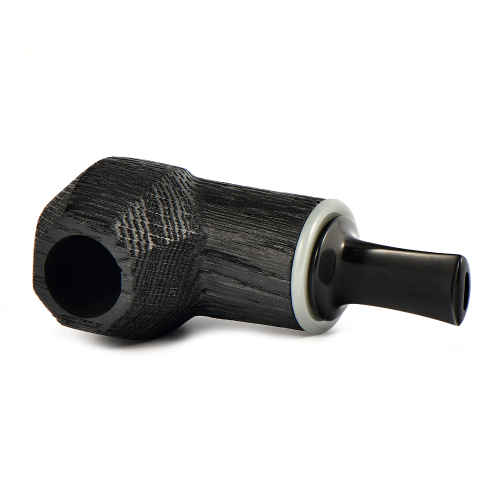 Трубка Astra - 1-327 Reverse Calabash Faceted Apple - Morta Black Blast (без фильтра)-5