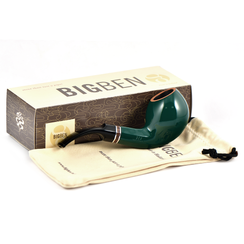 Трубка Big Ben Classic - Green Polish Double Allu Rosewood - 008 (фильтр 9 мм)-4