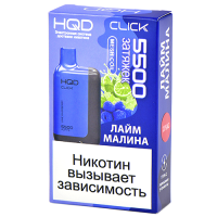 Многоразовая POD-система HQD CLICK - Лайм - Малина (5500 затяжек) - (1 шт.)