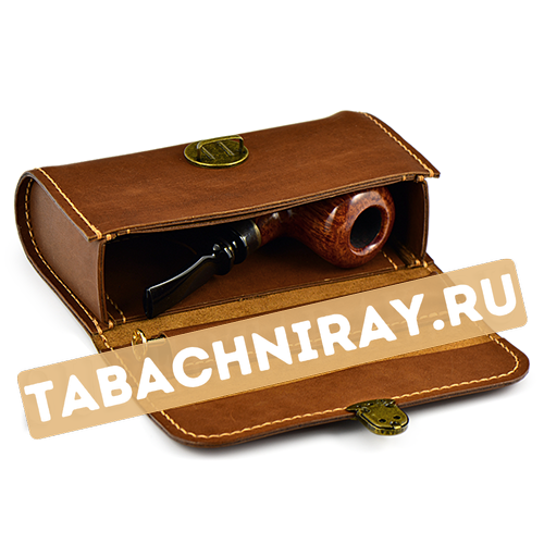 Кейс кожаный для трубок и аксессуаров - Пернач (светло-коричневый)-2