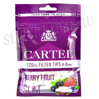 Фильтры для самокруток 6 мм Cartel Slim (120 шт) - Berry Fruit