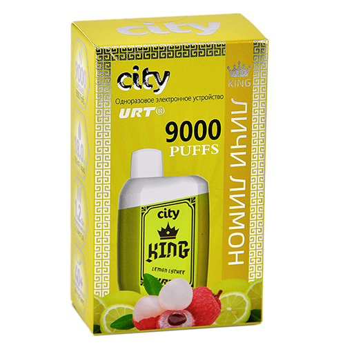 POD система City - King 9000 затяжек - Личи - Лимон - 1,8% - (1 шт.)