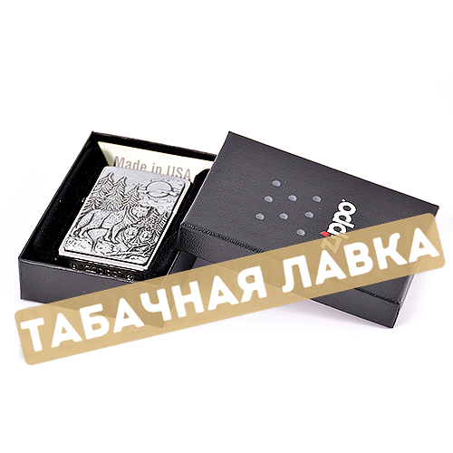 Зажигалка Zippo 20855 - Timberwolves - Brushed Chrome-1