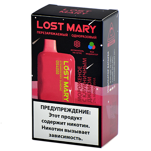 POD система Lost Mary Space Edition - OS 4000 - Мороженое с клубничным джемом - 2% - (1 шт.)