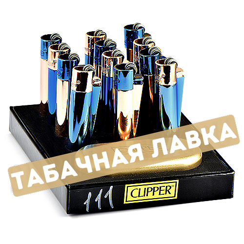 Зажигалка Clipper - СМ0S111 Metalic Blue\Gold-2