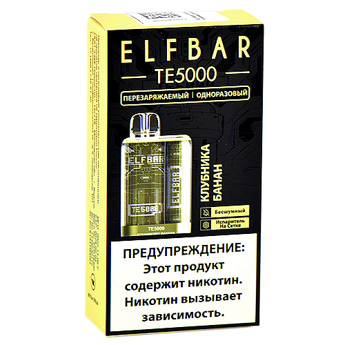 POD система Elf Bar - TE 5000 - Клубника - Банан - 2% - (1 шт.)