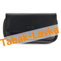 Сумка P&A - 415P Black - для 2 трубок - с кисетом для табака