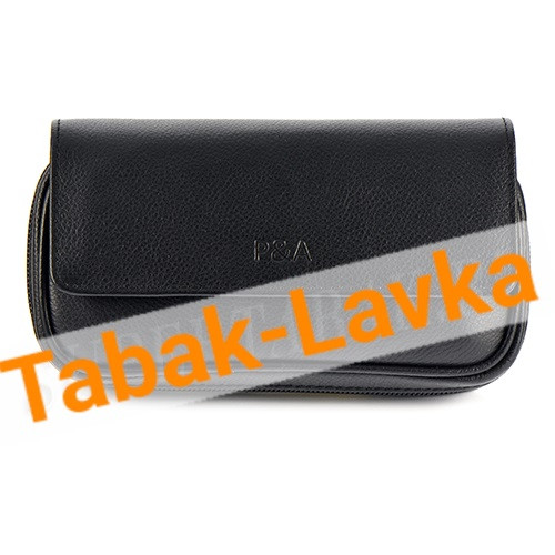 Сумка P&A - 415P Black - для 2 трубок - с кисетом для табака