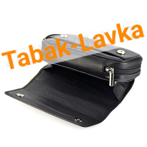 Сумка P&A - 415P Black - для 2 трубок - с кисетом для табака-1