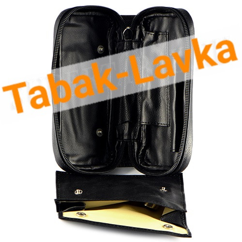 Сумка P&A - 415P Black - для 2 трубок - с кисетом для табака-3