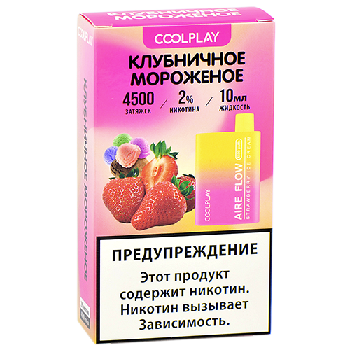 POD система COOL PLAY - (4500 затяжек) - Клубничное мороженое - 2% - (1 шт.)