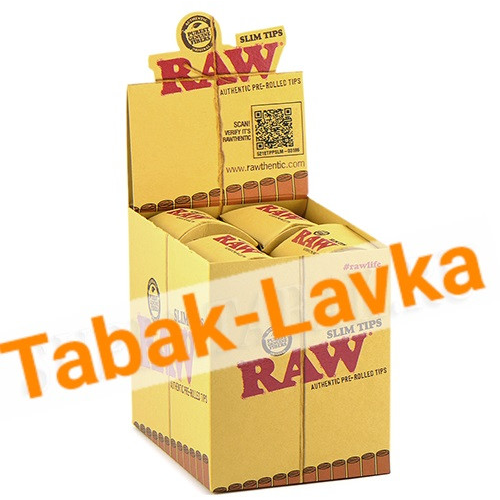 Бумажные фильтры RAW (Готовые) 5.3 мм - PRE-Rolled Slim TIPS (21 шт)-1