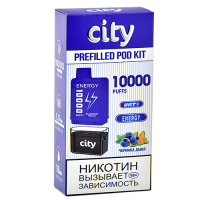 Многоразовая POD-система City - Energy 10.000 затяжек - Черника - Дыня - 1,8% - (1 шт.)