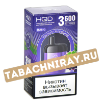 POD система HQD - BANG (3600 затяжек) - Черная смородина - 2% - (1 шт)