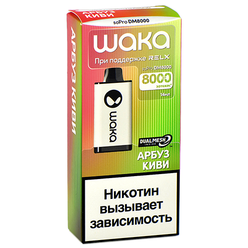 POD-система Waka soPro - DM 8.000 затяжек - Арбуз - Киви - 2% - (1 шт.)