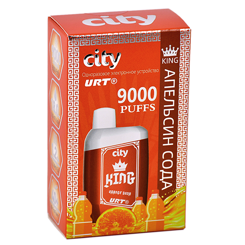 POD система City - King 9000 затяжек - Апельсин - Сода - 1,8% - (1 шт.)