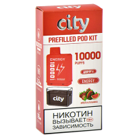 Многоразовая POD-система City - Energy 10.000 затяжек - Арбуз - Клубника - 1,8% - (1 шт.)