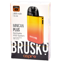 Многоразовая POD-система Brusko MINICAN PLUS Red-Yellow Gradient