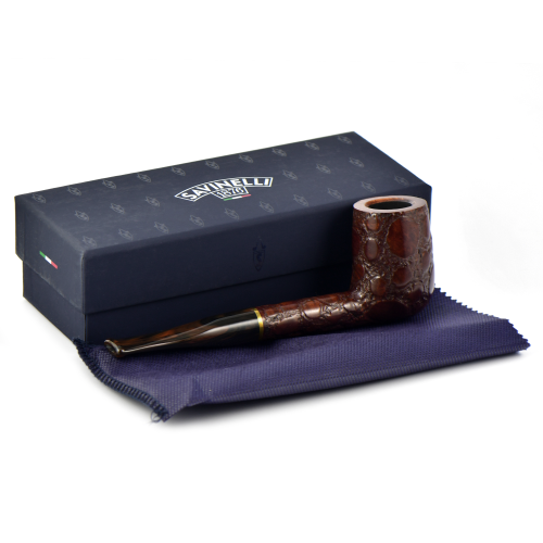 Трубка Savinelli Alligator - Brown 140 (фильтр 9 мм)-1