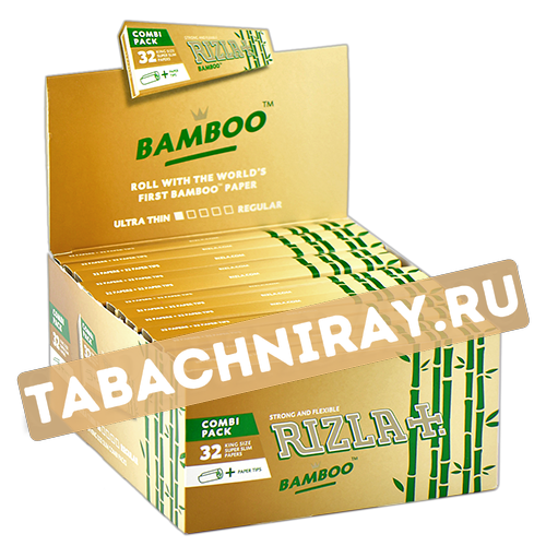 Бумага самокруточная Rizla+ KING SIZE & TIPS - Bamboo (32 шт)-1