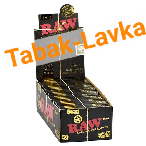 Бумага самокруточная RAW - Classic BLACK (50 шт)-1