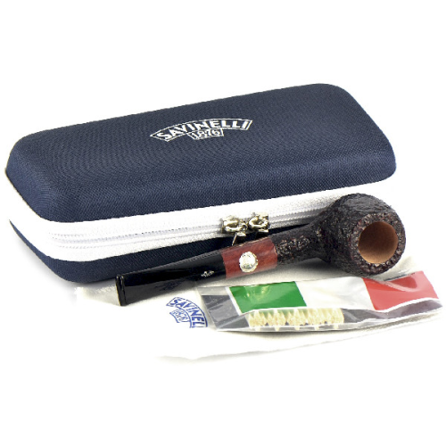 Трубка Savinelli Football - Rustic Black (фильтр 9 мм)-5