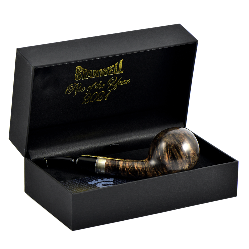 Трубка Stanwell - Pipe of the Year 2021 - Black Flame Grain (фильтр 9 мм)-1