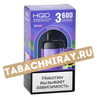 POD система HQD - BANG (3600 затяжек) - Ежевика - 2% - (1 шт)