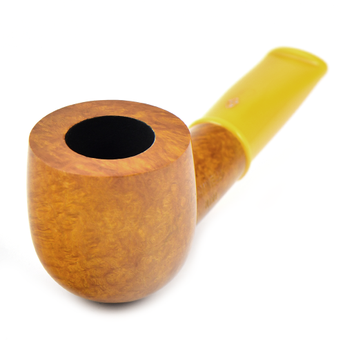 Трубка Savinelli - Mini Smooth Yellow Stem - 128 (фильтр 9 мм)-1