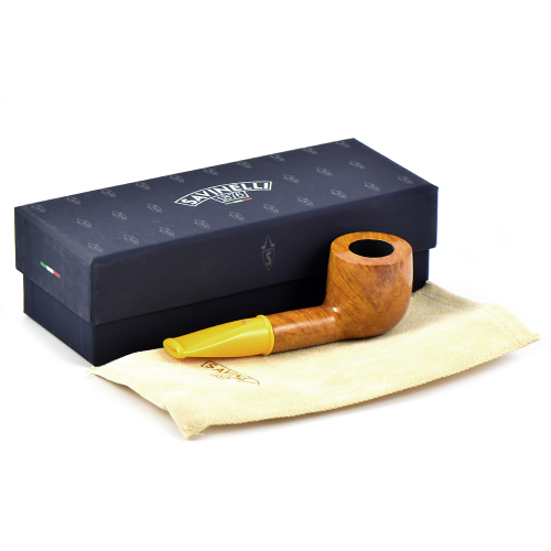 Трубка Savinelli - Mini Smooth Yellow Stem - 128 (фильтр 9 мм)-6