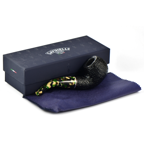 Трубка Savinelli Camouflage - Rustic Black 642 (фильтр 9 мм)-1