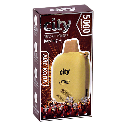 POD система City - Dazzling 5000 затяжек - Айс кола - 1,8% - (1 шт.)