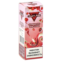 Жидкость для эл. сигарет - Crazy Vibe Strong - Strawberries With Cream (30 мл)