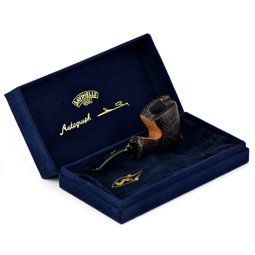 Трубка Savinelli Autograph FS Panel - SandBlack (6 мм фильтр)-7