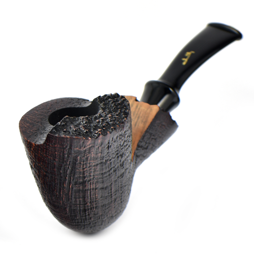 Трубка Savinelli Autograph FS Panel - SandBlack (6 мм фильтр)-4