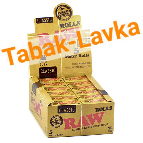 Бумага самокруточная RAW - Classic Rolls 44мм (5 метров)-1