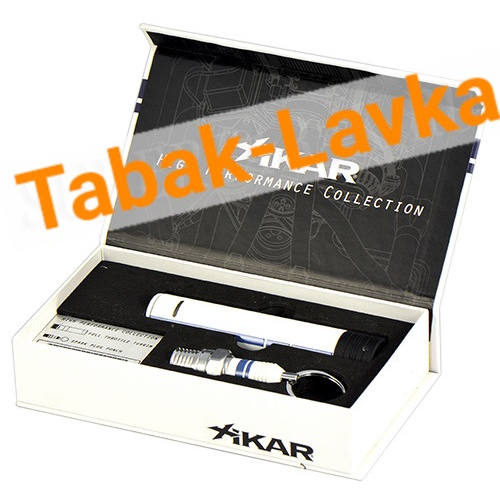 Набор пробойник + Зажигалка Xikar - 916 HPRBL High Performance White/Blue-3