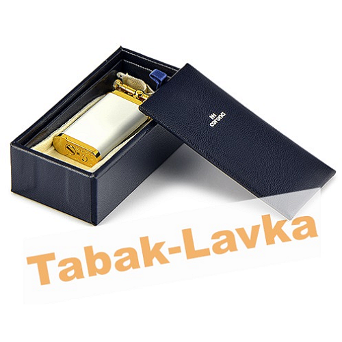 Зажигалка трубочная Im Corona 64-5110 Old Boy White Goldplated-3