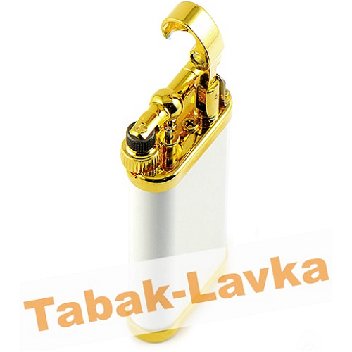 Зажигалка трубочная Im Corona 64-5110 Old Boy White Goldplated-2