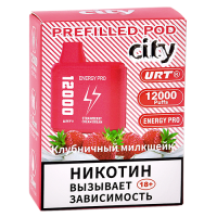 Картридж City Energy Pro 12.000 - Клубничный милкшейк (1 шт.)