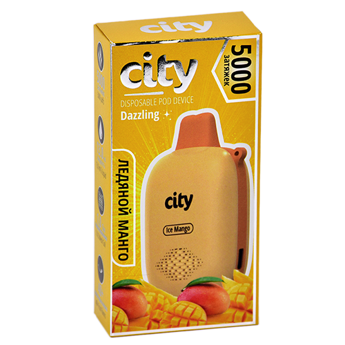 POD система City - Dazzling 5000 затяжек - Ледяное манго - 1,8% - (1 шт.)