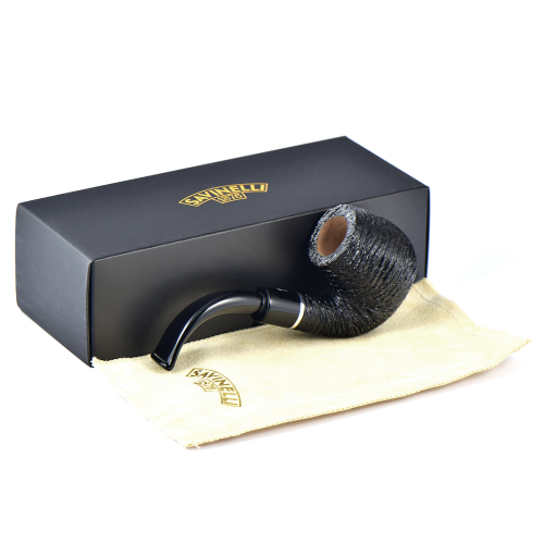 трубка Savinelli Otello - Rustic Black 614 (фильтр 9 мм)-4