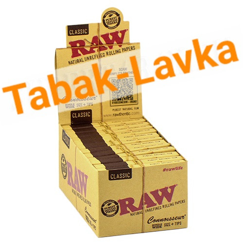 Бумага самокруточная RAW - Connoisseur Classic + 50 TIPS (50 шт)-2