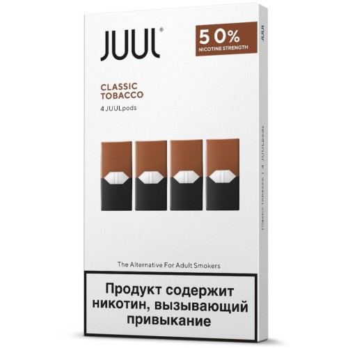 Картридж Juul Labs x4 JUUL Табак (59 мг)