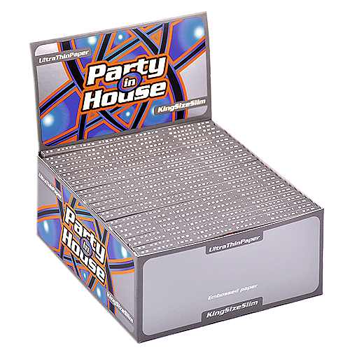 Бумага самокруточная Party in House - King Size Slim - Ultra Thin Silver-1