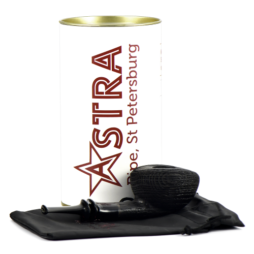 Трубка Astra - 1-100 Spigot Wide Dublin - Морта Black Blast (без фильтра)-1