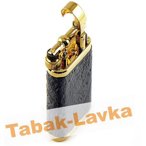 Зажигалка трубочная Im Corona 64-5003 Old Boy Gold Plated Sandblast Briar-2