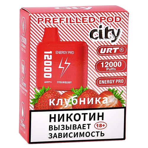 Картридж City Energy Pro 12.000 - Клубника (1 шт.)