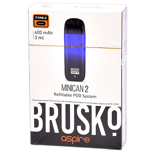 Многоразовая POD-система Brusko MINICAN 2 Black-Gray Gradient