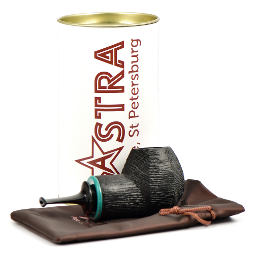 Трубка Astra - 1-321 Reverse Calabash Apple - Morta Black Blast (без фильтра)-4